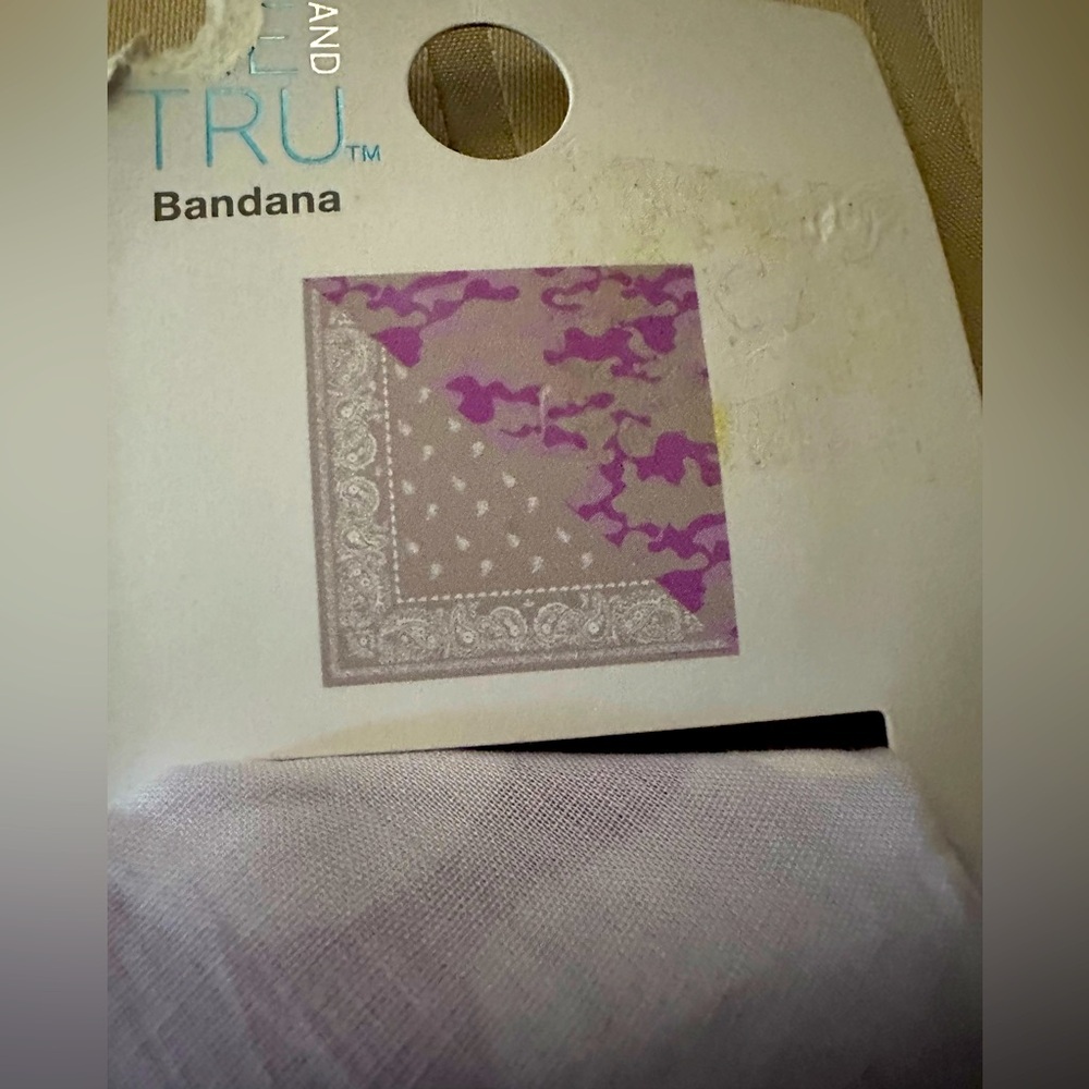 NWT time & tru colourful bandana in purple